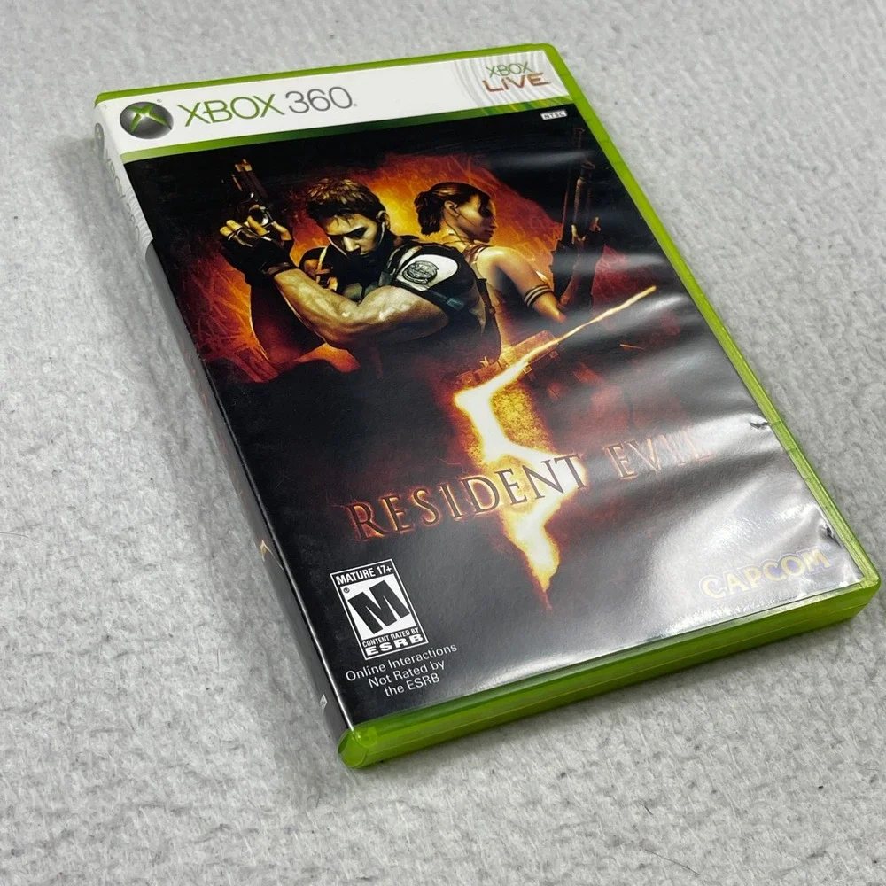Capcom‎ Resident Evil 5 Xbox 360 Standard Edition Survival Horror Video Game